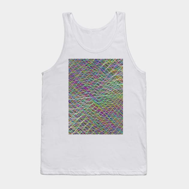 Geometric Futures #16 - Pattern Modular Synth Glitch Artwork Tank Top by DankFutura